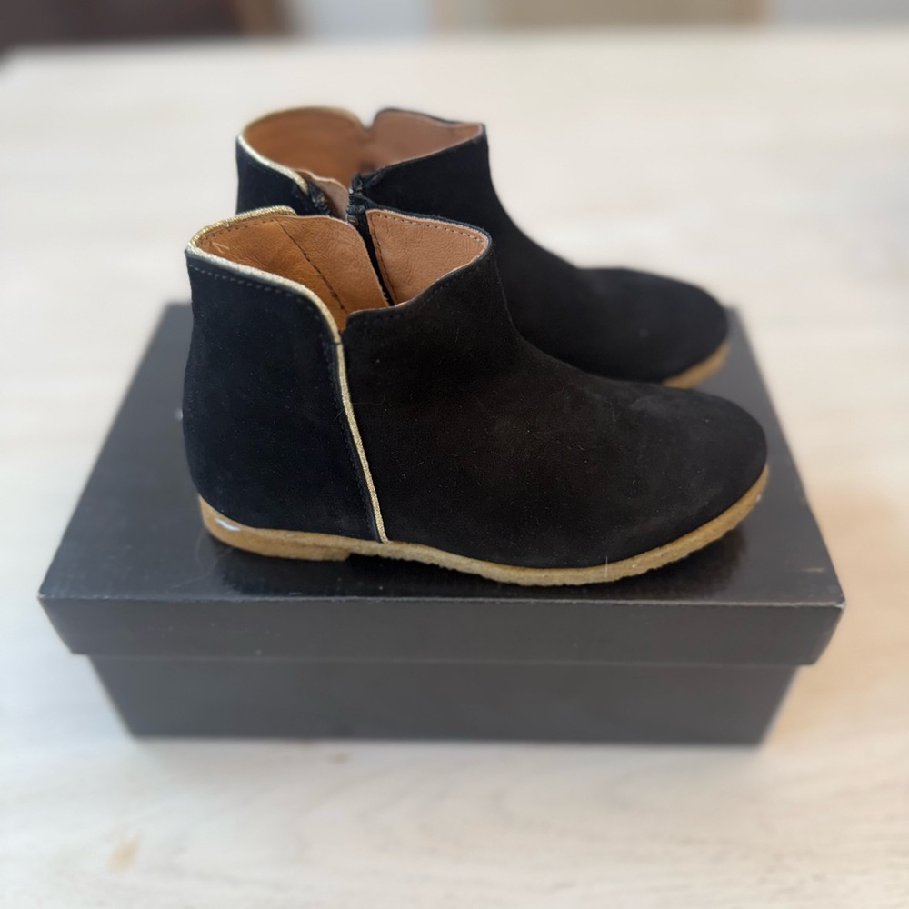 Emile et Ida - Ida Gold Boots - Black |  NWT Size 38